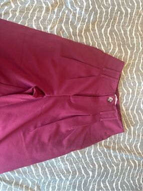 SO Straight-Leg Tailored Pants in Deep Wine